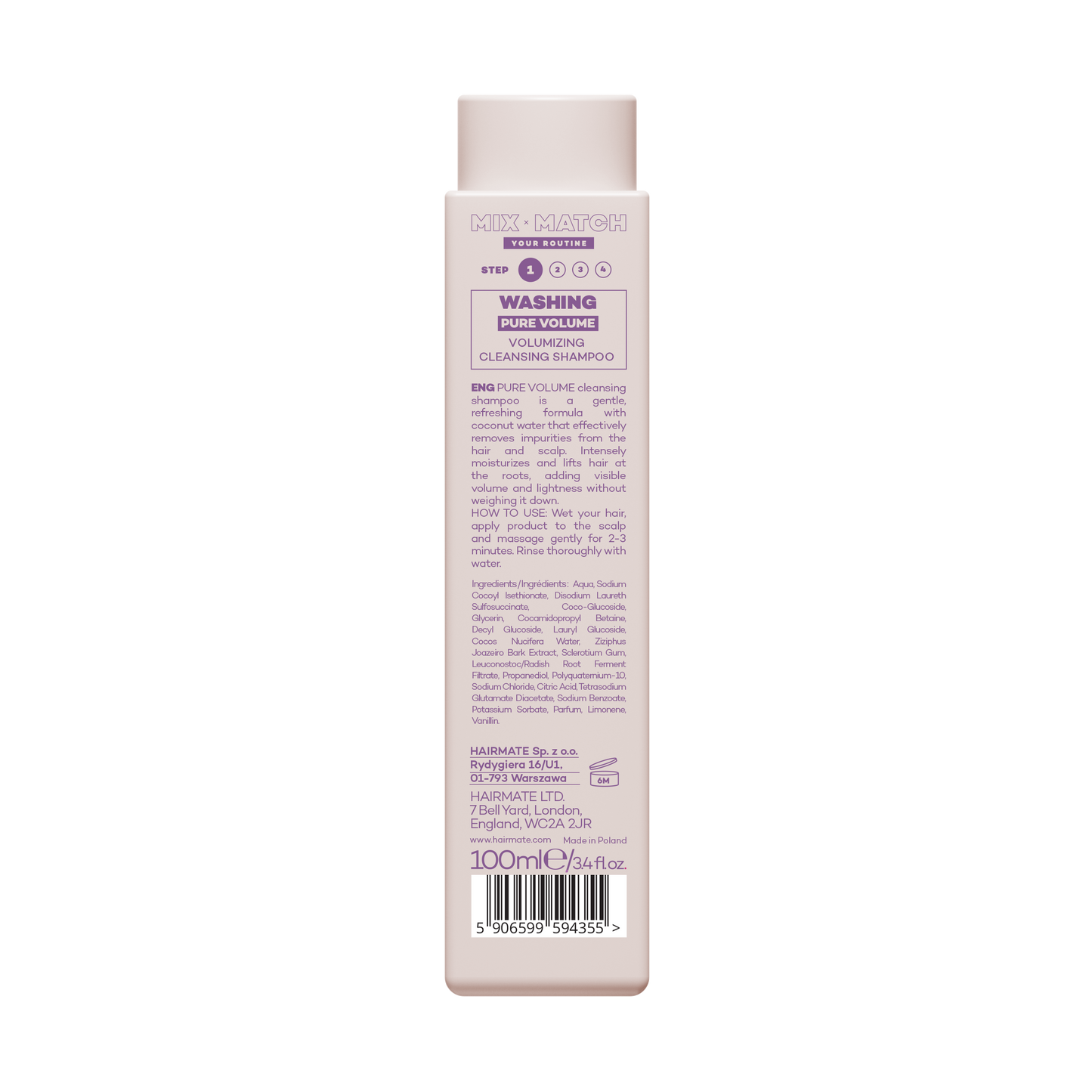 PURE VOLUME MINI Volumizing cleansing shampoo 100 ml
