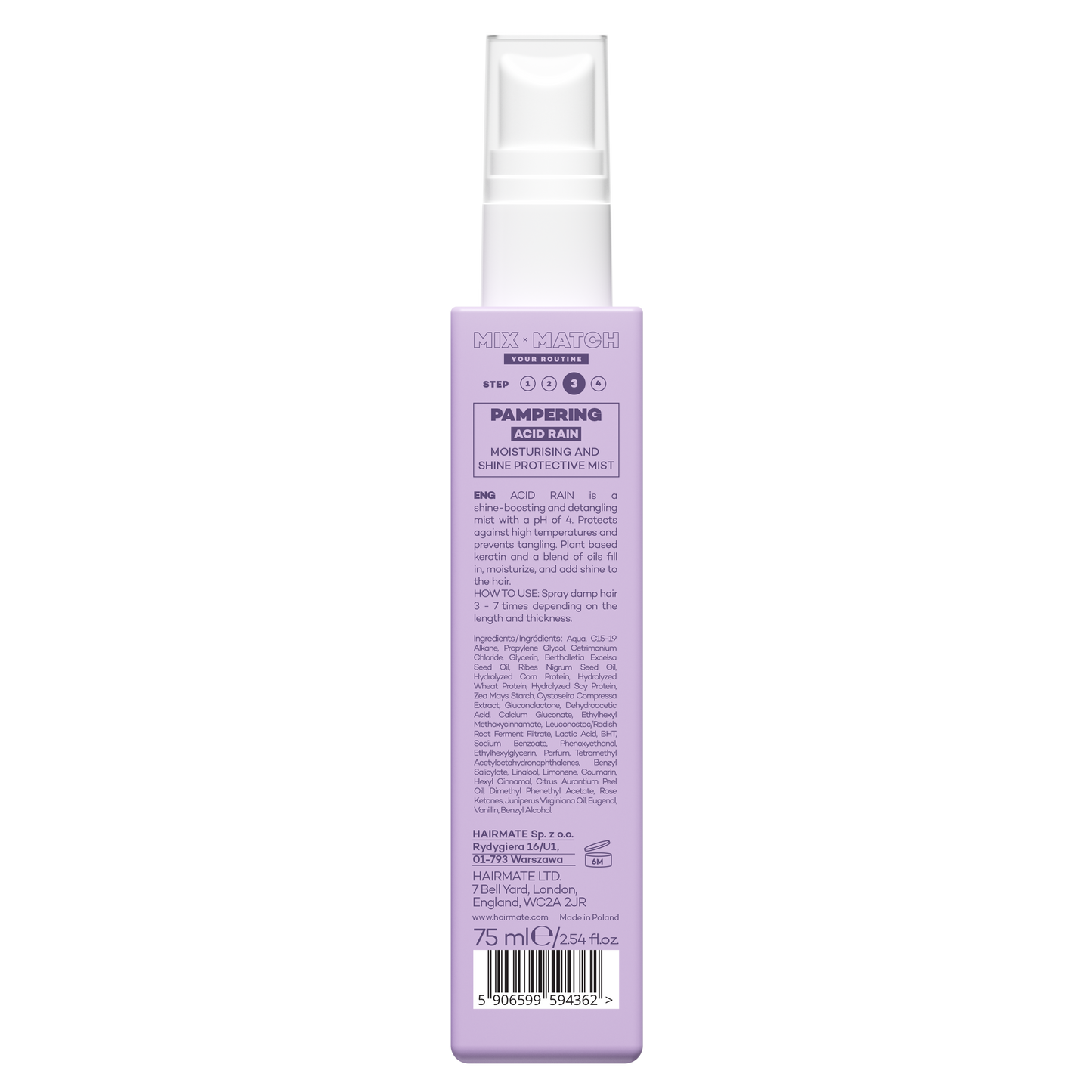 ACID RAIN MINI Acidifying detangling mist 75 ml