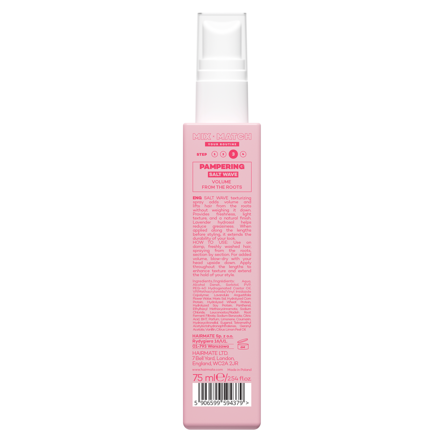 SALT WAVE MINI Volumizing and texturizing sea salt spray 75 ml