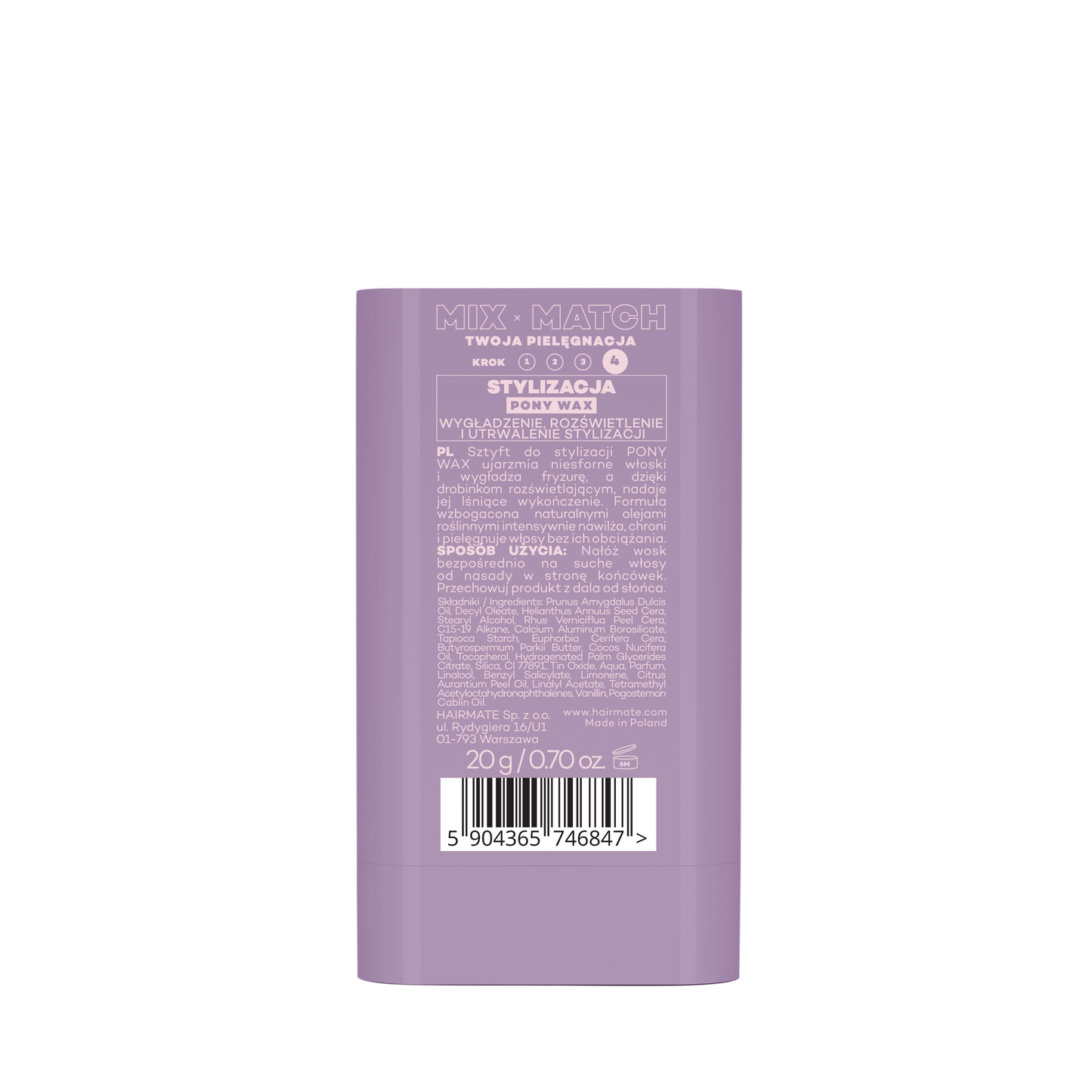 Pony Wax Smoothing styling wax with illuminating effect, 20g