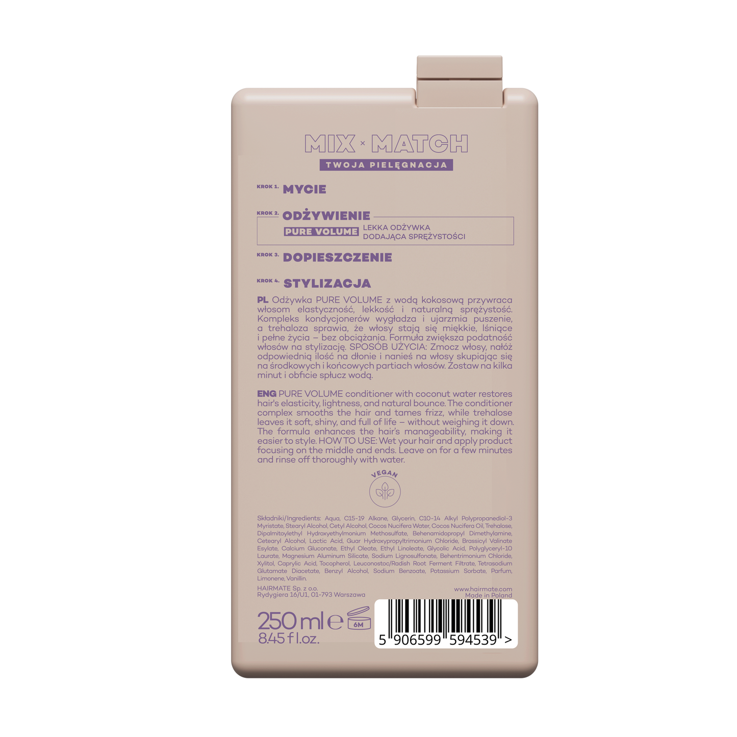 Pure volume conditioner Lightweight bounce-enhancing conditioner, 250 ml